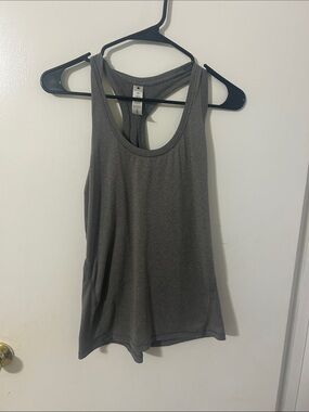 Gray Racerback Tank Top - Brand: Unbranded